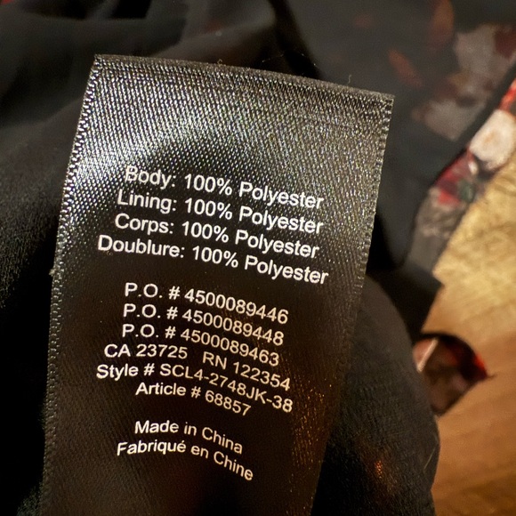 Aritzia Wilfred Lilas black floral ruffle sheer blouse top size Medium - Picture 3 of 10